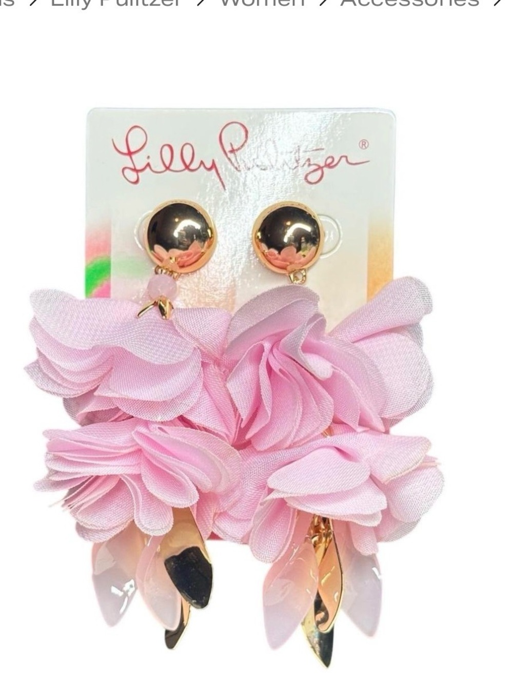 Lilly Pulitzer Statement Earrings NWT (LR111/1) - Picture 2 of 6